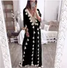 Musulman Abaya Kimono chemise Hijab robe ethnique arabe africain Dashiki Eid Ramadan islamique Djellaba Sexy dame fête vêtements 244t