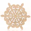 Christmas Snowflakes Wood Cup Mat Christmas Decorations Dinner Party Dish Tray Pad for Home Decor 6 Style KKB2707