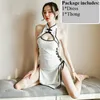 Vêtements de nuit pour femmes rétro Cheongsam chemises de nuit femme haute fourche ouverte cosplay costume érotique anime sexy lingerie robe dentelle tenue fantaisie mince un