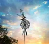 Ogród Dekoracyjne Stacz Wróżki i Dandelions Dance Razem Metal Ogród Yard Art Decor Lawn Krajobraz Rzeźba Dekoracja Q0811