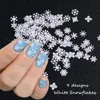 Nail Glitter 1 Box White Snowflakes الترتر رقائق 3D سحر Spangles DIY الشتاء الفن ملصق العطلة مانيكير ملحقات GL1980 PRUD22