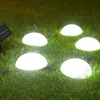 Lampada da giardino a luce solare da terra, 5 lenti, a energia solare, a forma di mezza sfera, impermeabile, per paesaggi, decorazioni natalizie