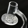 20mm cheia de solda borda chanfrada fumar liquidificador quartzo banger pregos para vidro Bongs Bongs Dab Rigs de petróleo tubos com duas pérolas de zircão