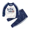 ZWF1428 Autumn Spring Girls Clothing Suits Winter Boys Kids Cotton Sweatshirt Tracksuit Sport Outwear 211104