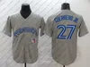 Мужчины 2020 бейсбол 27 Владимир Герреро Jr Jersey 11 B Бихетт 99 Hyun-Jin Ryu All Shisted Home White Grey FlexBase Cool Base