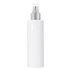 Emballage Bouteille en plastique Blanc Épaule plate PET Collier argenté mat avec couvercle Pompe de presse Spary Vide Conteneur portable rechargeable cosmétique 100 ml 150 ml 200 ml