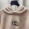 Дизайнер CC Шерстяные вязать толстовки свитер пальто вязание крючком Mujer пуловер бренд женские полосы с длинным рукавом буква логотип слойки повседневные толстовки рубашка женские одежды дизайнер
