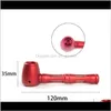 Accessories Household Sundries Home & Garden Drop Delivery 2021 Smoking Pipe With Glass Inner Tube 120Mm Length Aluminum Alloy 6 Colors Detac