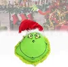 Decoración navideña ladrón de pelo verde adorno de pierna artificial cabeza Grinch geek muñeca de terciopelo Set5523813
