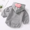 Autumn Winter Infant Baby Boys Girls Letter Printing Rompers Clothing Kids Boy Girl Long Sleeve Clothes 210521