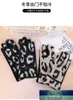 Gants de doigt imprimé automne et hiver nouvel imprimé léopard épaissie épaissie chaude coréenne mode boucle élégante gants de velours chaud