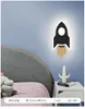Lampada da parete Lampade per camerette per bambini Nordic Creative Cartoon Rocket Decorativo per la luce del comodino della camera da letto vivente