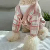 SUPREPET Süßes kariertes Hundekostüm, rosa Winter-Hundekleidung für kleine Hunde, warmer Mantel, Welpenzubehör, Haustiere, Pullover, Chihuahua, niedlich, 211013