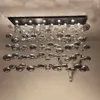 Klassisk Chrome Bubble Lighting Lamp Murano Glas Boll Hängsmycke Ljus Fixtur Led Luster Inomhus Hem Hotell Table Topp ljuskronor