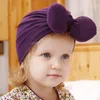 Mignon nœud papillon bébé chapeau couleur bonbon infantile enfant en bas âge doux coton Turban chapeaux casquette pour cadeau fête prix de gros