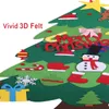 Christmas Decorations LED Kids DIY Felt Tree Decoration For Home Navidad 2022 Year Gifts Ornaments Santa Claus Xmas