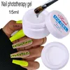 Gel à ongles 15ml Extension de construction rapide Acrylique Blanc Clair UV Art Faux Colle Pothérapie 3 Couleurs3893372