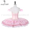 Adult Professional Ballet Tutus Cream Pink Platter Performance Fairy Doll Pancake Tutus Women Classical Ballet Stage Costumes BT9055