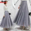 Gonne da donna Estate Principessa in pizzo Stile fata 3 strati Gonna in voile di tulle Bouffant Puffy Moda Tutu lungo 210524