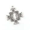 30st QUIS et avgifter Saint Michael Cross Silvermedalj Charm Pendants för smycken gör armband Halsband DIY Tillbehör 34x40.2mm A-517