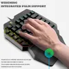 Tangentbord Mus Kit Wired One Handed Membran Gaming Keyboard Mouse Combo Set Ergonomisk design för PUBG PC Gamer