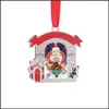 Findings & Components Jewelry Charms Sublimation Blank Pendant Heat Transfer Christmas Tree Hanging Ornament With Red Rope For Holiday Diy C