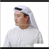 Ethnische Kleidung Bekleidung Mode Shemagh Agal Männer Islam Hijab Islamischer Schal Muslim Arabisch Keffiyeh Arabisch Kopfbedeckung Sets A227T