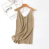 Summer Women tanks Top Sexy V-neck loose bright Knitted Camisole Slim Fit Sleeveless female Tops camisoles & women clothes 210420