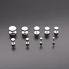 Hip Hop Stainless Steel Barbell Stud Earrings Round Studs Dumbbell Ear Ring for Women Men Fashion piercing body Jewelry Gold Black Rainbow Blue Will and Sandy
