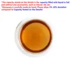 5in1 Kung Fu Café Conjunto de Chá de Chá-550ml Potenciômetro de Chá de Flor de Vidro Conic w / Infusor de Aço Inoxidável Filtro + 4 * Copo de Camada Dupla Parede