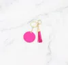 Tassel Keychains 단색 금속 열쇠 고리 수하물 장식 키 체인 펜던트 DIY 선물 열쇠 고리 10 색