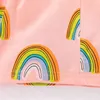 Vår Höst Kids Printing Klänningar för Girls Princess Girl Långärmad Rainbow 2-6yrs 210429