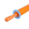 Non-stick siliconen glooiende pin deeg roller met verstelbare dikte ringen met 2mm 3 mm 6mm en 10 mm verstelbare ringen Z20 211008