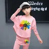 Set di vestiti per ragazze Autunno Primavera Manica lunga Top + Pantaloni 2 pezzi Tuta Set di abbigliamento per bambini Abbigliamento per bambini 4 5 6 7 8 anni 211224