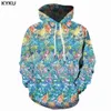 Capuz 3D Anime Sweatshirts Men Psychedelic Capuz Casual engraçado 3D estampado Sorto de peixe impressa com capuz h09098100024