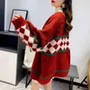 Women Long Sweater Cardigans Autumn Winter Oversized and Ponchoes Batwing Sleeve Vintage Knit Jacket 210430