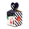 Boîte à pommes de noël, boîtes d'emballage, sac en papier créatif, réveillon de noël, coffret cadeau pour fruits, bonbons, vente au détail
