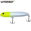 Waterboy Doggy Walk Pencil Fishing Lure 11cm 21G Lång gjutning Popper Splashing Top Water Floating Lifeliked Action Hard Bait2576017