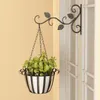 Other Garden Supplies 2 Pcs Hanging Plants Bracket Wall Flower Pot Support Hook Iron Hanger Holder Balcony Home Decoration