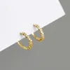 Mode S925 Sterling Silver Huggie Earring för Lady Guangzhou Högkvalitativ rodiumpläterad juveler Bulk Hela smycken från CH2950999
