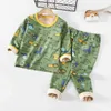 Kinderpyjama's kids thermische ondergoed set baby jongen meisje fluwelen verdikte herfst kleding broek jongens meisjes pijamas kinderen 211105