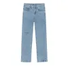 IEFB Vêtements pour hommes Lâche Tube droit Jeans Coréen Trendy Hole Casual Denim Pantalon Bleu Pantalon de printemps pour homme Y4302 210524