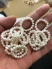 10 pcs natural freshwater branco pérola anel ajustável elástico pérolas de pérolas de pérolas para mulheres jóias
