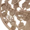 Runbazef Snided Decal Woodcarving Corner Applique Möbeldörr Trä Skåp Dekoration Dekorativ Trä Vintage Hem Inredning 210607