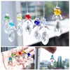 HD zestaw 7, wiszące kryształowy anioł stróż witraż Suncatcher Rainbow Maker zasłony okienne Ornament świąteczny prezent Home Decor Q0811