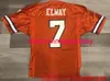 Zszywane mężczyźni Młodzież JOHN ELWAY Orange Football Jersey Hafdery Niestandardowy numer nazwy xs-5xl 6xl