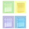 Pretty Transparent Colorful Plastic Portable Tobacco Cigarette Case Holder Storage Flip Cover Box Innovative Design Protective Shell