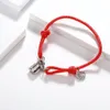 Unisex Fashion Classic Style catena amante bracciale ciondolo ciondolo acciaio inossidabile bianco nero rosso blu arancio verde giallo 8 colori corda per maglieria braccialetto per regalo madre