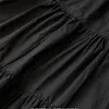 Witte zomer vrouwen midi rokken zwarte elastische hoge taille geplooide vrouwelijke saias koreaanse ulzzang lange streetwear 210421