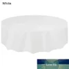 PEVA Disposable Plain Satin Tablecloth Solid Color Plastic Round Table Covers Able Cloth For Home Decor 84inch Factory price expert design Quality Latest Style